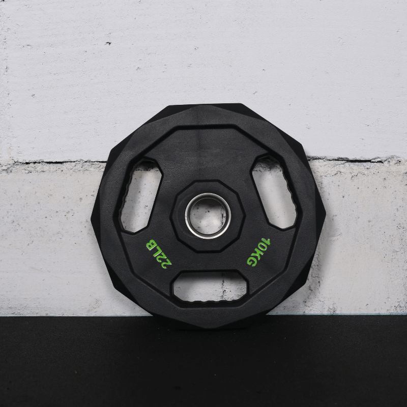 Premium Olympic Rubber Weight Plates - Stainless Steel Ring (Single)