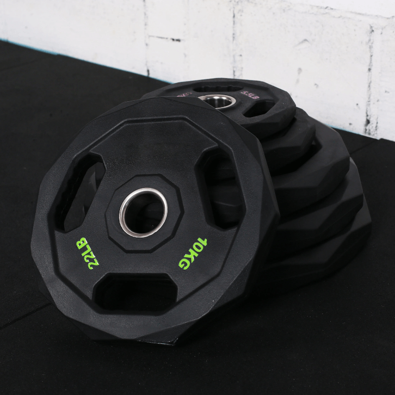 Premium Olympic Rubber Weight Plates - Stainless Steel Ring (Single)