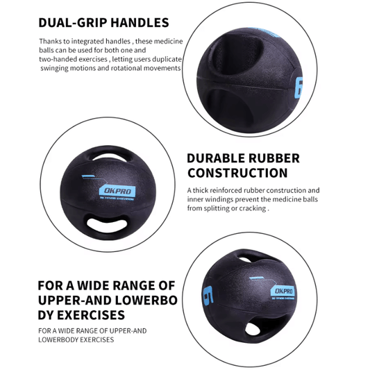 Pro Double Grip Medicine Balls (4kg - 10kg)
