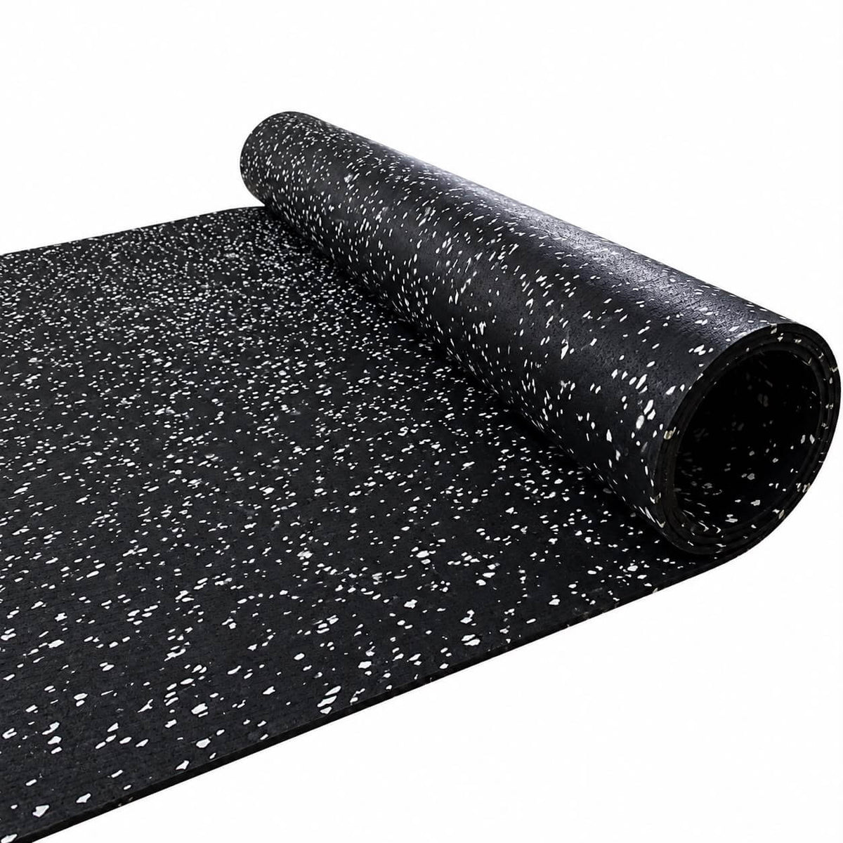 Rubber Gym Flooring 10m Roll - White Speckle