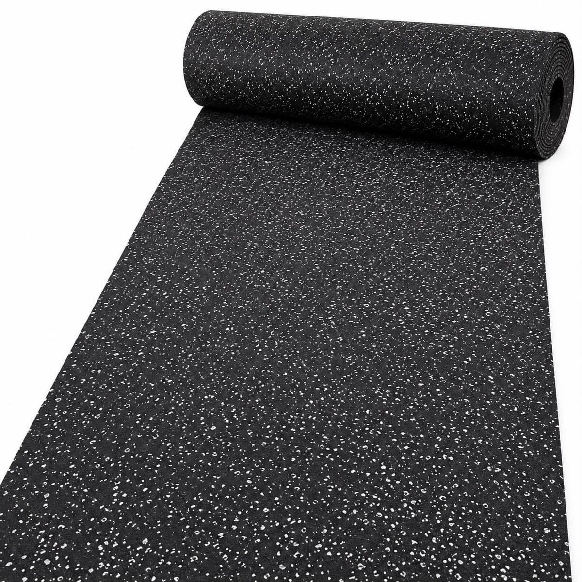 Rubber Gym Flooring 10m Roll - White Speckle