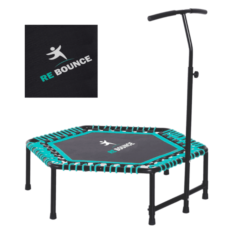 Hex Fitness Rebounder & Trampoline - Celeste Turquoise
