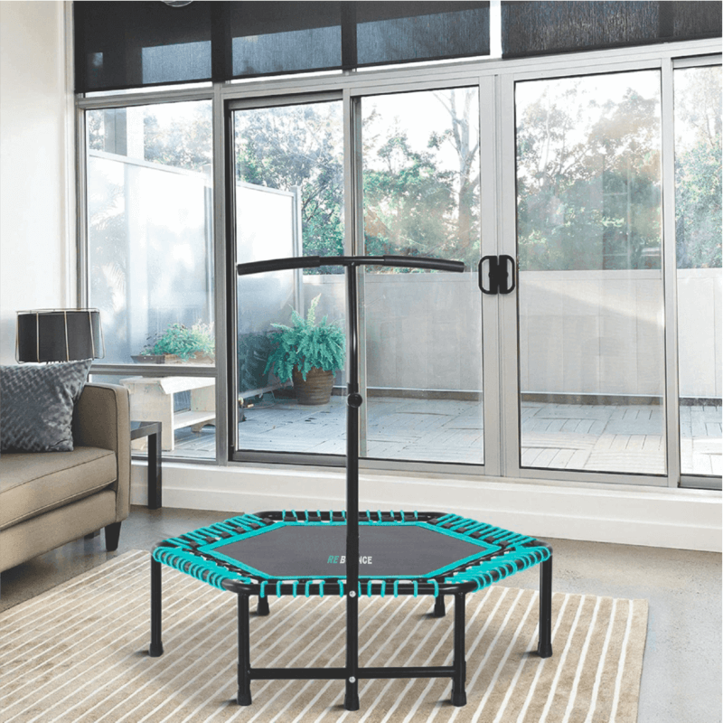Hex Fitness Rebounder & Trampoline - Celeste Turquoise