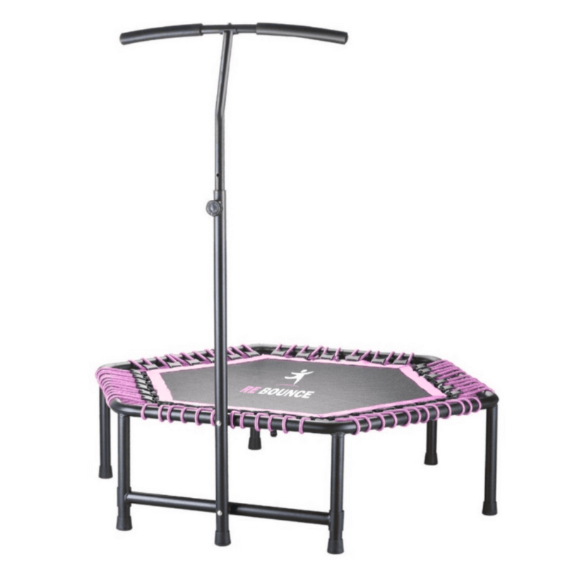 Hex Fitness Rebounder & Trampoline - Azalea Pink
