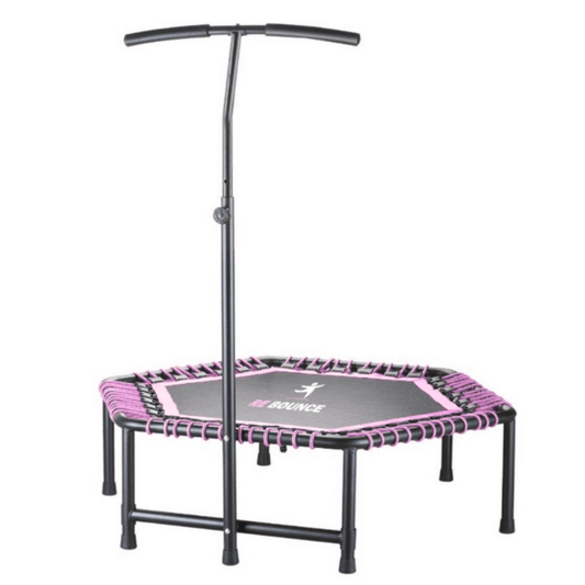 Hex Fitness Rebounder & Trampoline - Azalea Pink