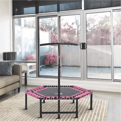Hex Fitness Rebounder & Trampoline - Azalea Pink