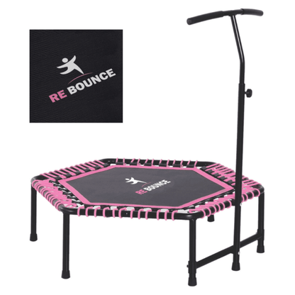 Hex Fitness Rebounder & Trampoline - Azalea Pink