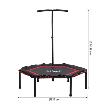 360 Hex Fitness Covered Rebounder Pro+ Adjustable Handle