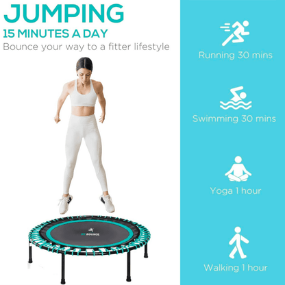 RB250 Round Fitness Rebounder & Trampoline – Celeste Turquoise