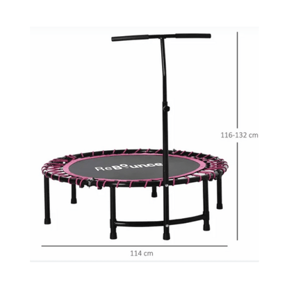 RB100 Round 40″ Rebounder + Adjustable Handle – Pink