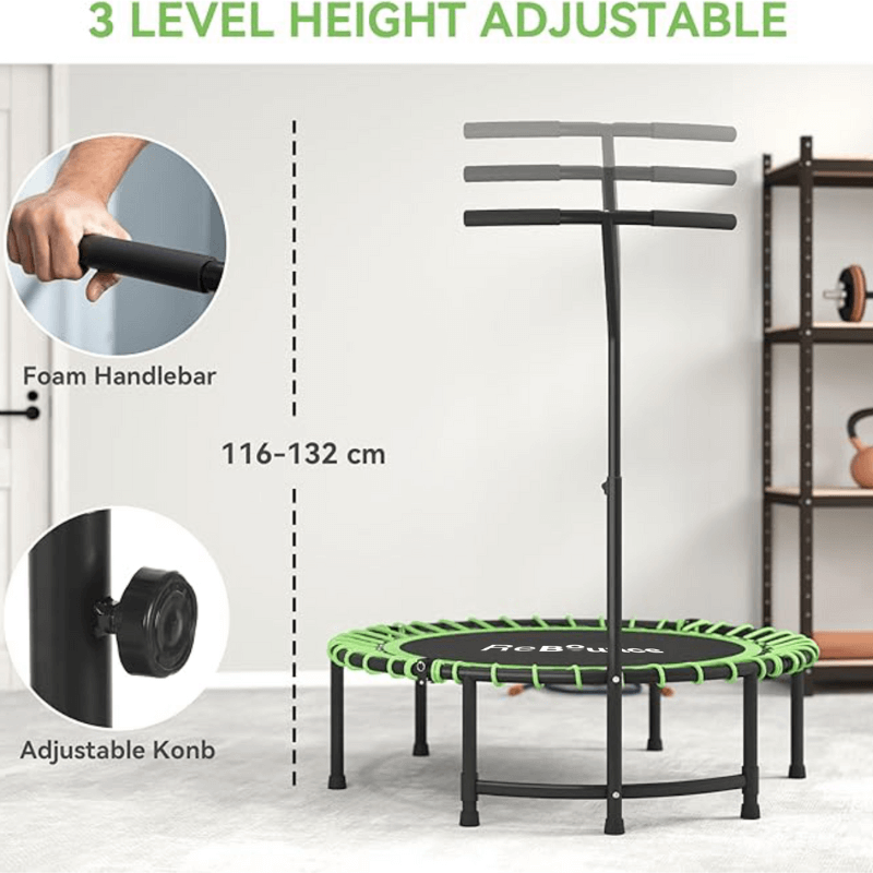 RB100 Round 40″ Rebounder + Adjustable Handle