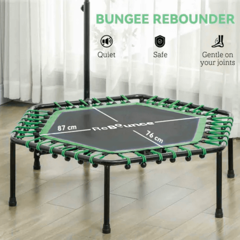 RB150 Hex 45″ Rebounder + Adjustable Handle – Green