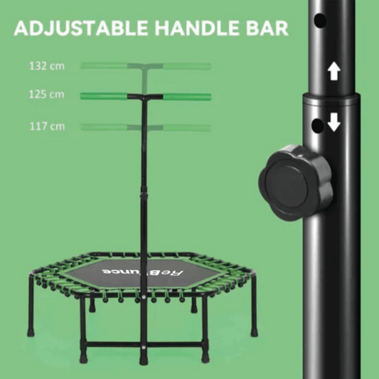RB150 Hex 45″ Rebounder + Adjustable Handle – Green