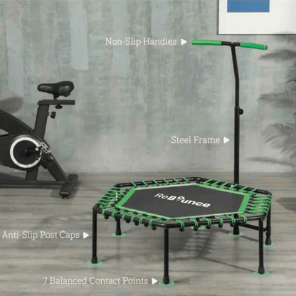 RB150 Hex 45″ Rebounder + Adjustable Handle – Green