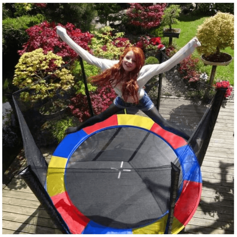 8FT Outdoor Trampoline+ 2 Step Ladder