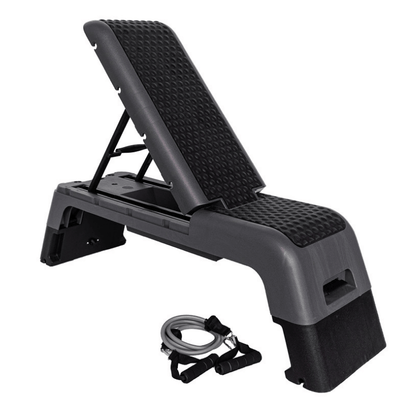 Aerobic Stepper & Adjustable Workout Bench Combo