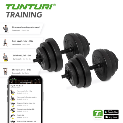 28kg Vinyl Dumbbell Set