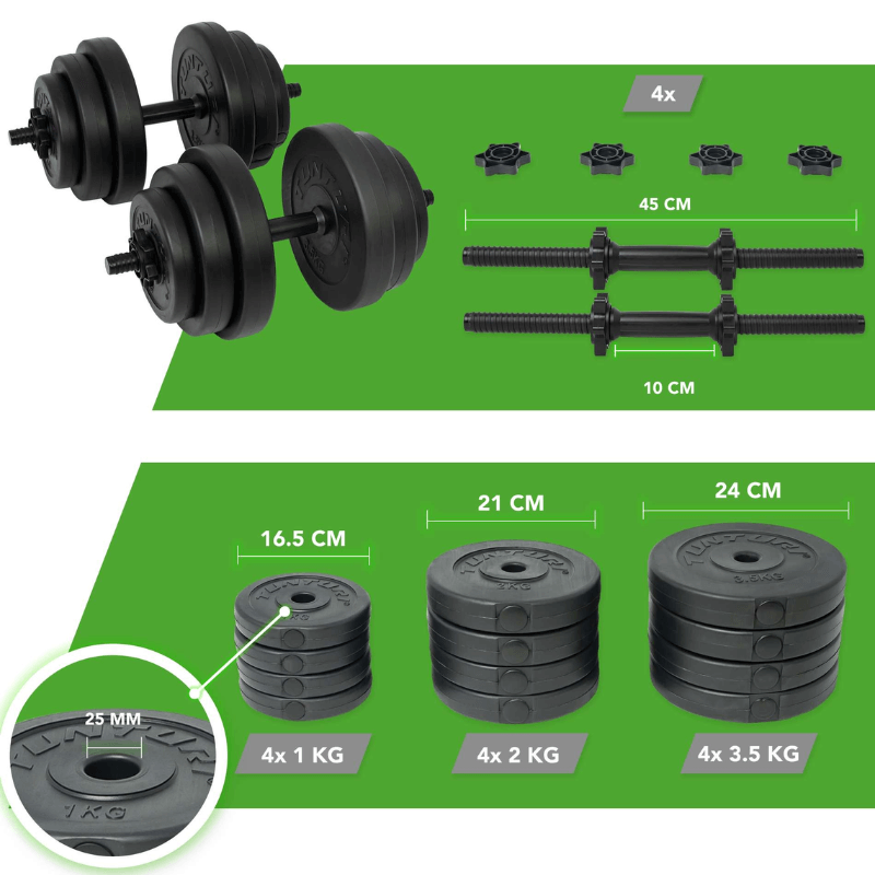 28kg Vinyl Dumbbell Set