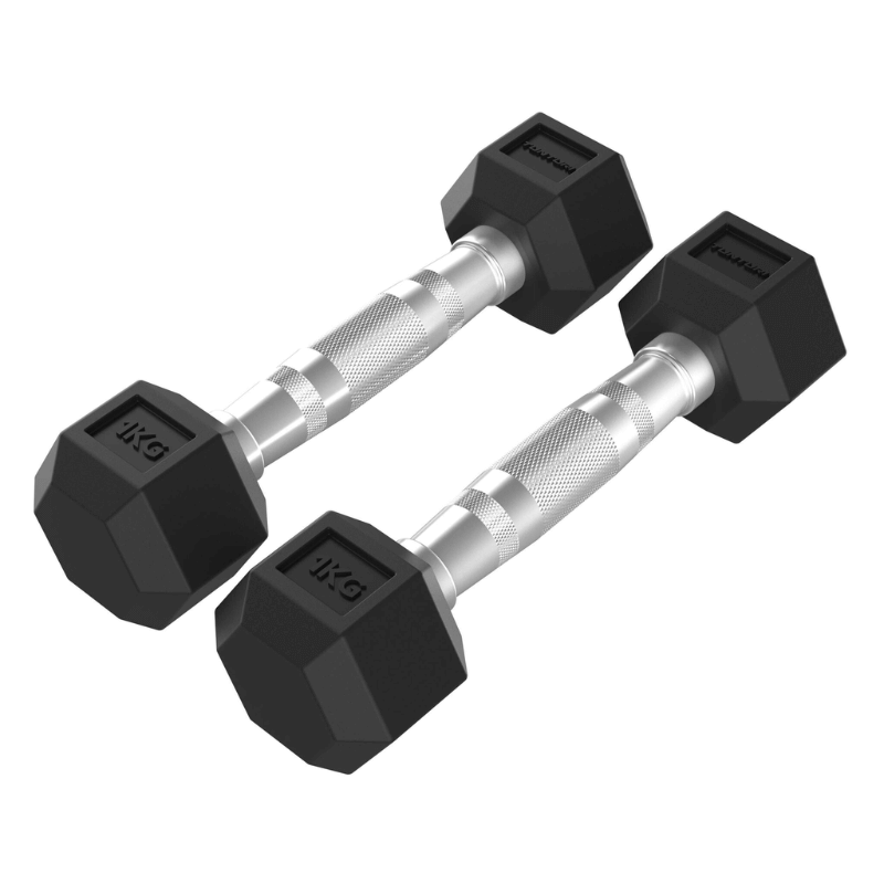 Platinum Studio Hex Rubber Dumbbell Sets