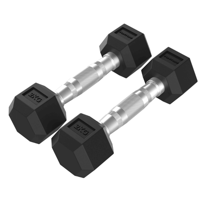 Platinum Studio Hex Rubber Dumbbell Sets