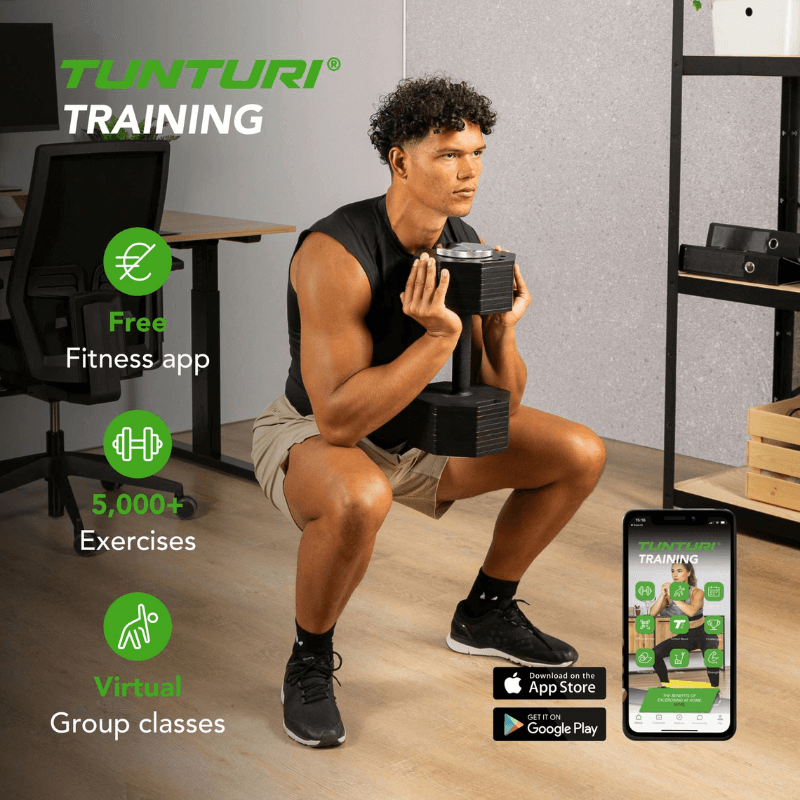 Rapid 20kg Adjustable Dumbbell Set + Rack