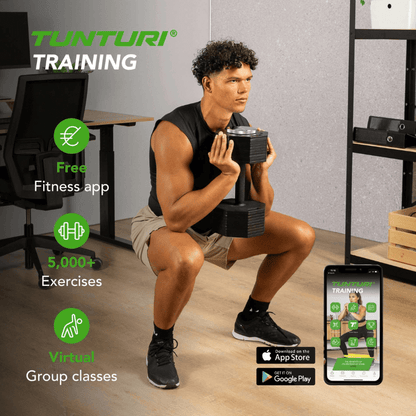 Rapid 20kg Adjustable Dumbbell Set + Rack