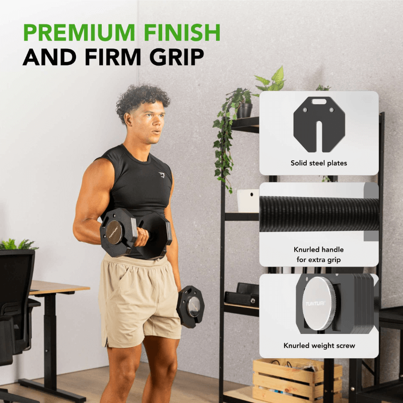 Rapid 20kg Adjustable Dumbbell Set + Rack