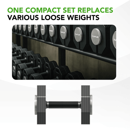 Rapid 20kg Adjustable Dumbbell Set + Rack