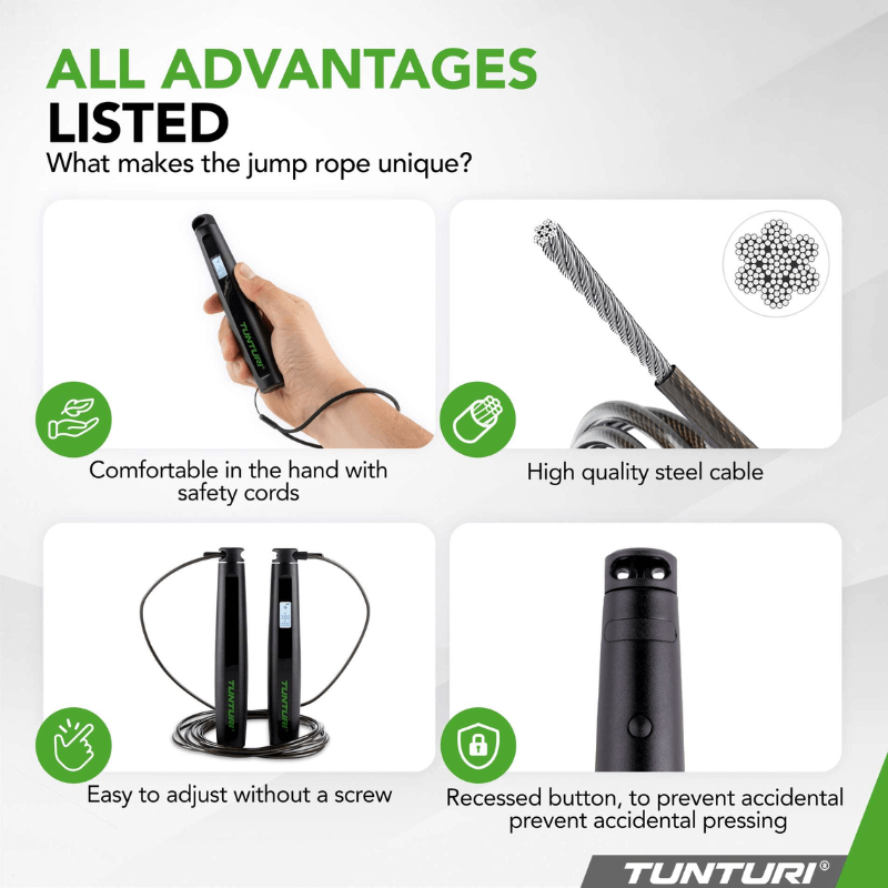 Tunturi Smart Jump Rope With Display And App