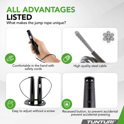 Tunturi Smart Jump Rope With Display And App