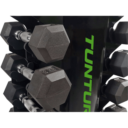 Rubber Dumbbell Set 1kg - 10kg + Rack