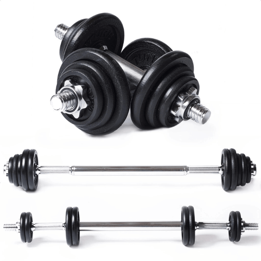 Barbell/Dumbbell Set, 20kg - Iron