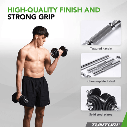 Barbell/Dumbbell Set, 20kg - Iron