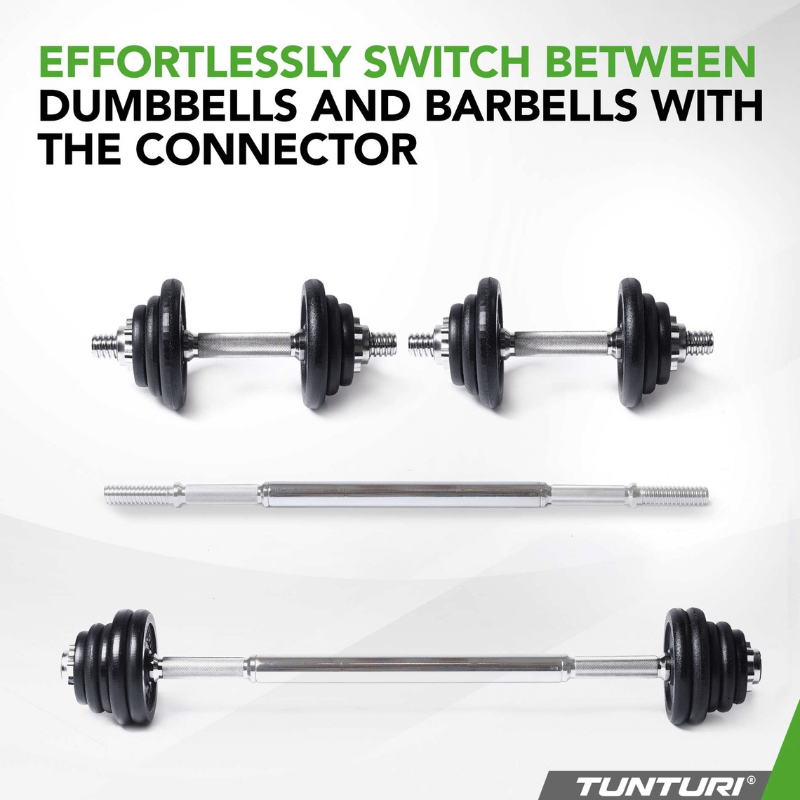 Barbell/Dumbbell Set, 20kg - Iron