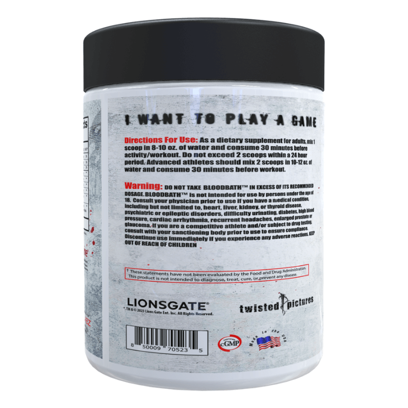 Non Stim Pre-Workout - Blood Bath SAW Fruit Punch