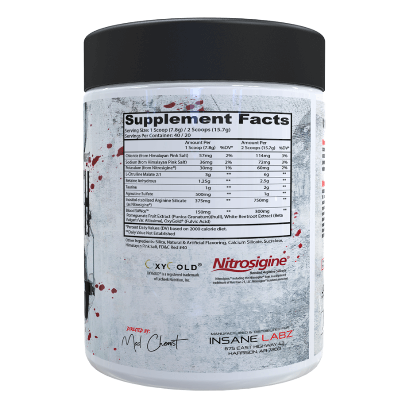 Non Stim Pre-Workout - Blood Bath SAW Fruit Punch