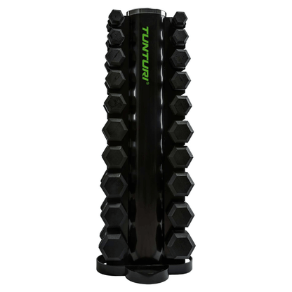 Rubber Dumbbell Set 1kg - 10kg + Rack