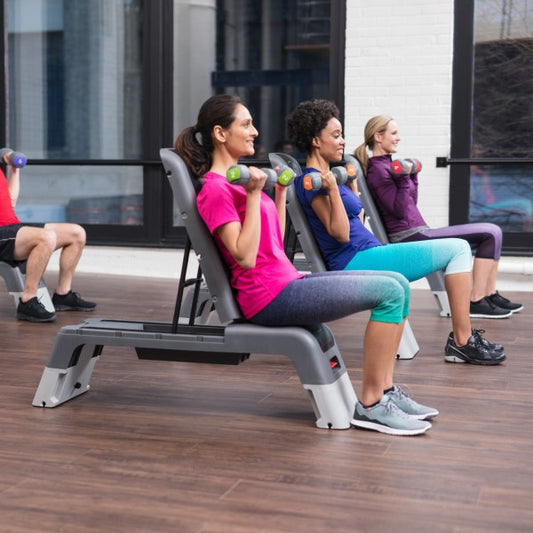 Aerobic Stepper & Adjustable Workout Bench Combo