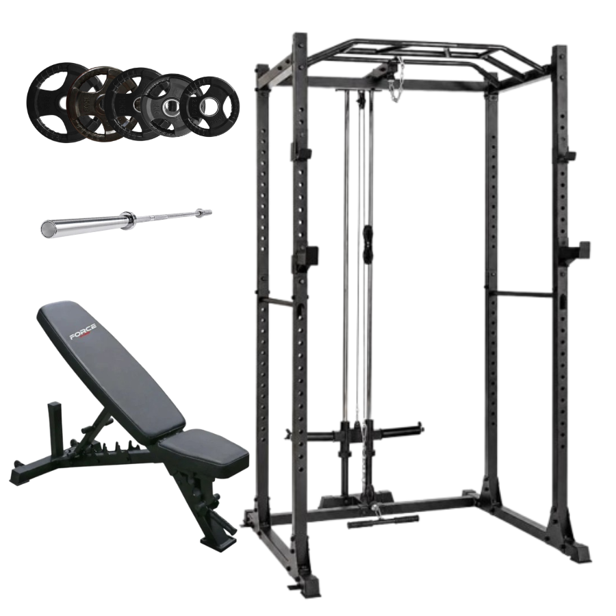 Garage Gym Package - GPR560 Power Rack and Lat Pulldown Combo