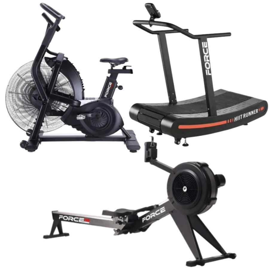 Curve Treadmill + Rower + Air Bike - HIIT Cardio Package