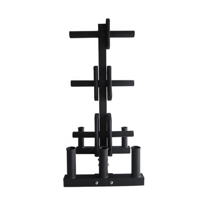 Olympic Weight Plate Tree Rack + 6 Barbell Holder