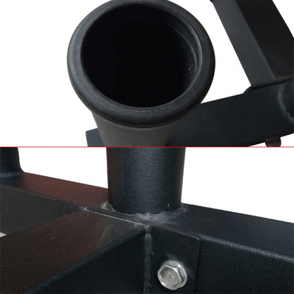 Olympic Weight Plate Tree Rack + 6 Barbell Holder