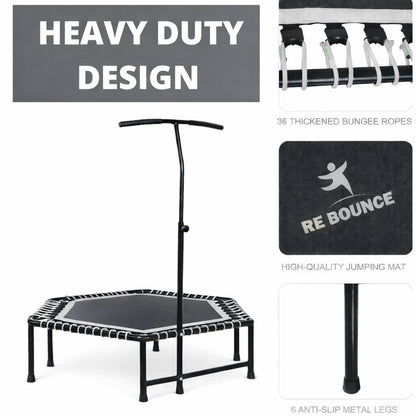 Hex Fitness Rebounder & Trampoline – Sterling Grey
