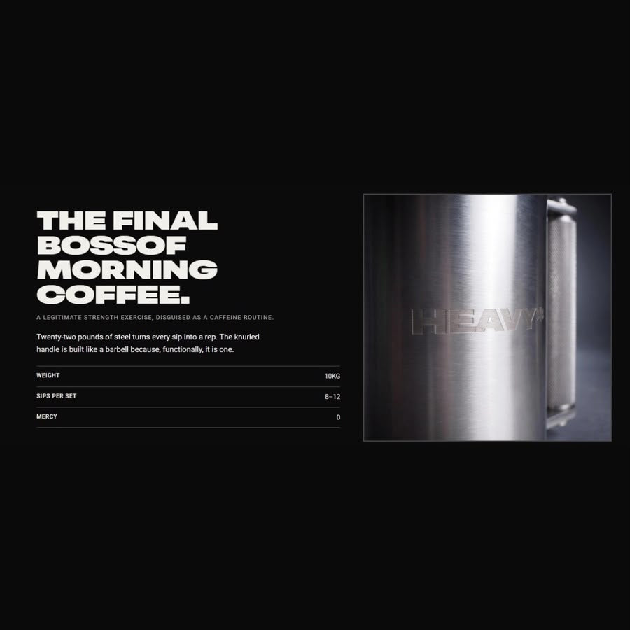 Stainless Steel 10kg Heavy* Mug