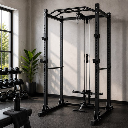 Premium Power Rack & Lat Pull-down Combo