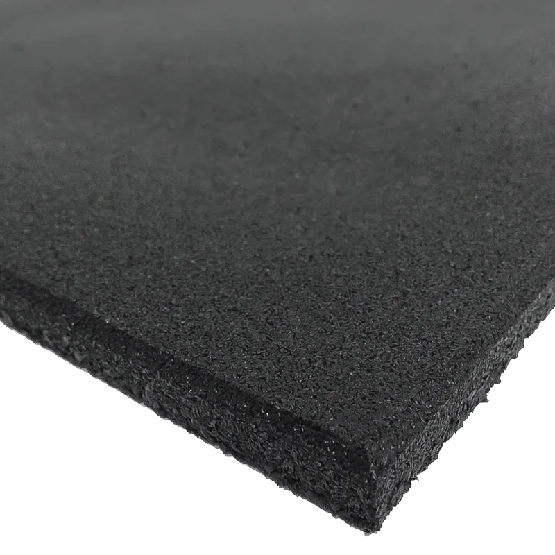 Heavy Duty 15mm Rubber Gym Flooring - Black