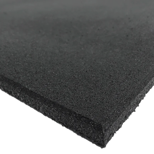 Heavy Duty 15mm Rubber Gym Flooring - Black