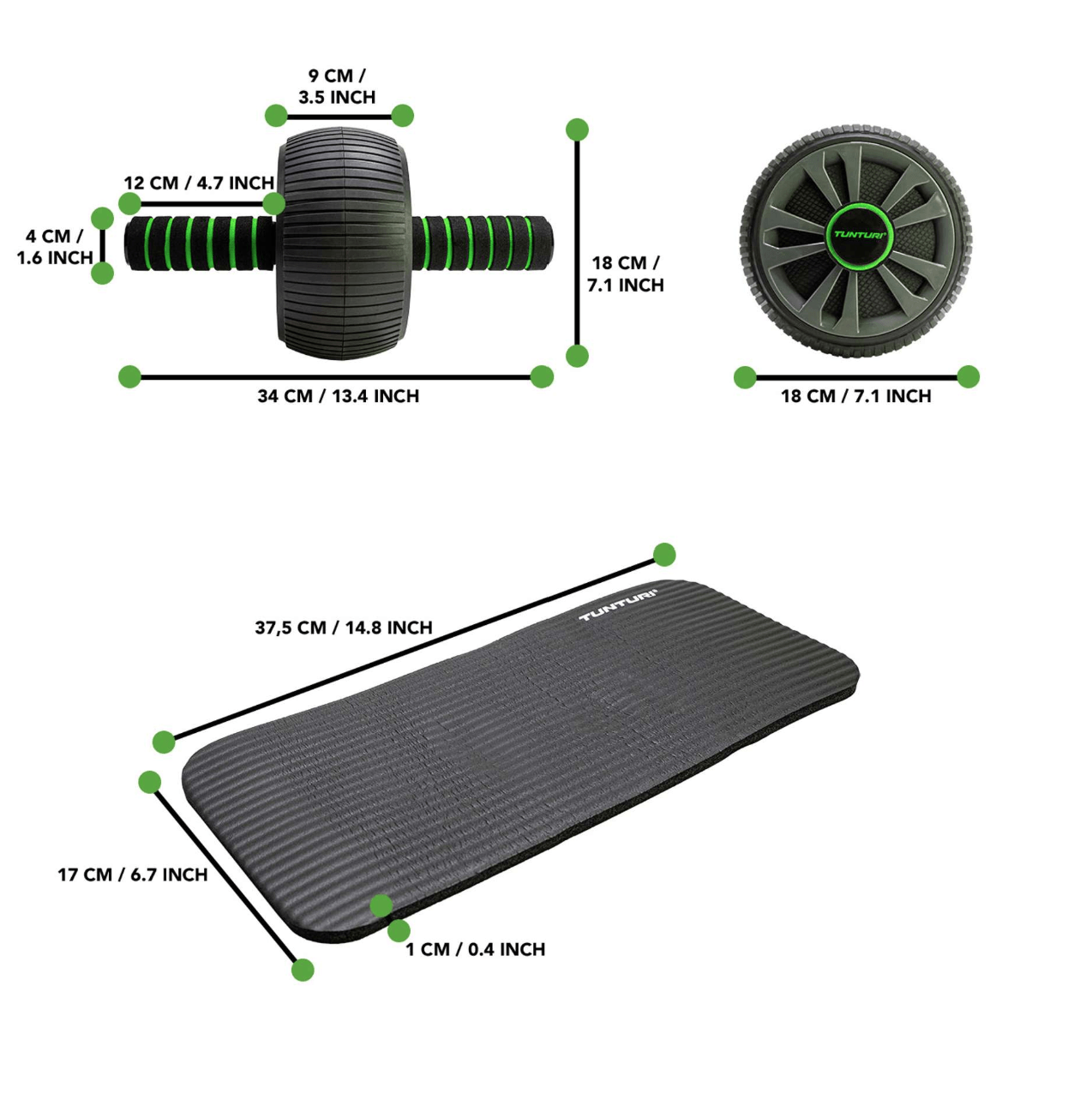 Pro Exercise Wheel Deluxe With NBR mat