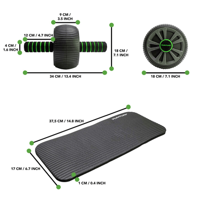 Pro Exercise Wheel Deluxe With NBR mat